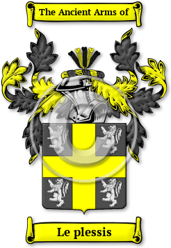 Le plessis Family Crest Download (jpg) Legacy Series - 150 DPI